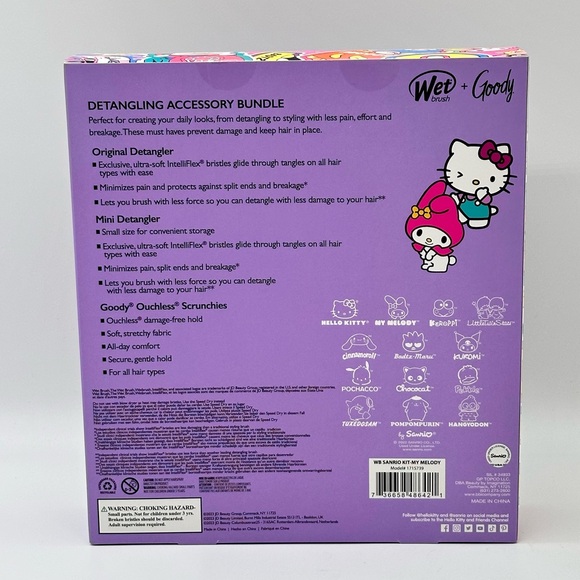 Hello Kitty and Friends x Wet Brushes Detangling Accessory Bundle (My Melody) - Picture 3 of 5